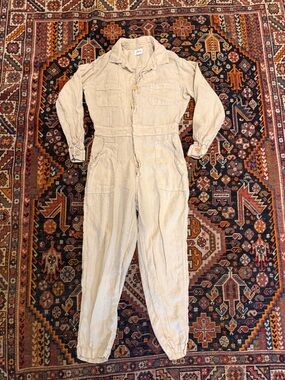 Mate the Label Linen Jumpsuit, size M, flax